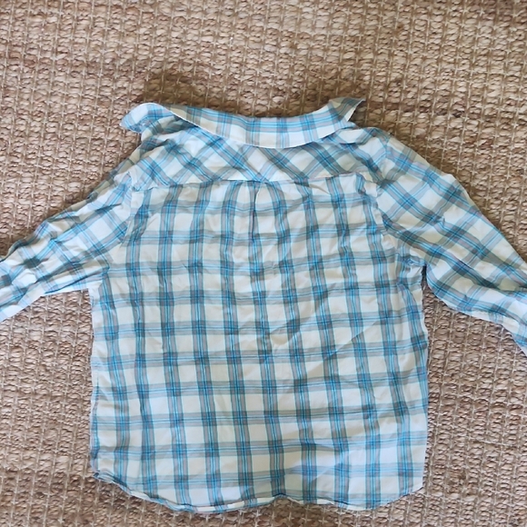 Kids Blue Checkered Button-Down Shirt - Picture 10 of 12